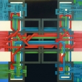 2007, Labirinto, circuito 4,cm 180x150, acrilico su tela di lino