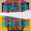 2008- Labirinto interrotto, acrylic color on canvas, 40x40 cm