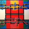 2007, Labirinto, Circuito 10, cm 180 x 150, acrylic color on linen canvas