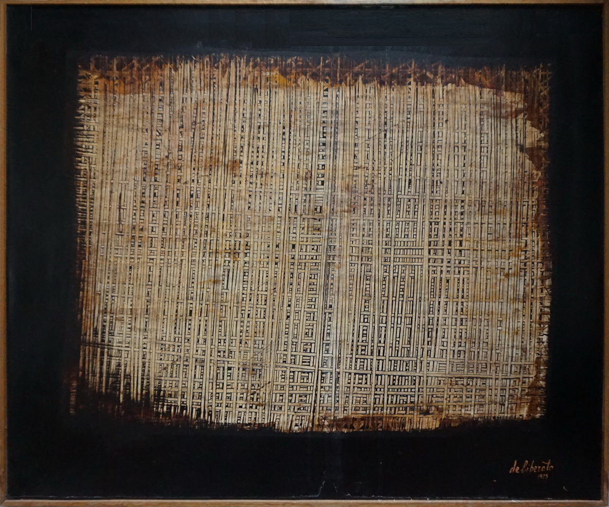 1975, 12 genn. TRAMA n° 1, cm 60x50, Olio su carta intelata - Coll. Priv.