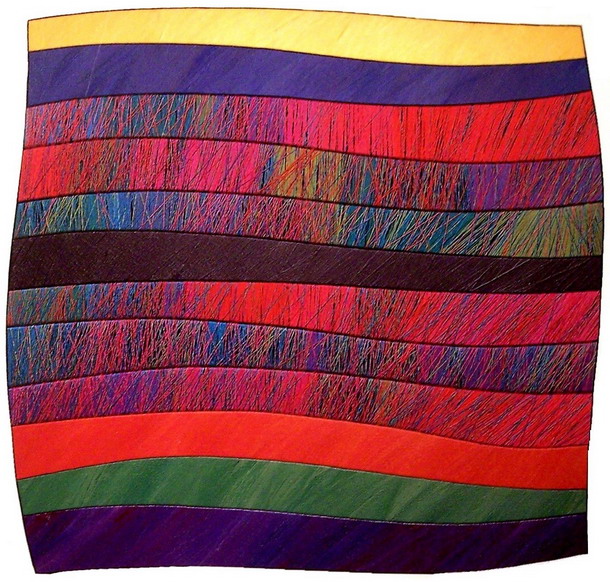 1982, enchanted sea cm 71x68, acrylic and cotton yarn on panel and canvas (priv.coll.)