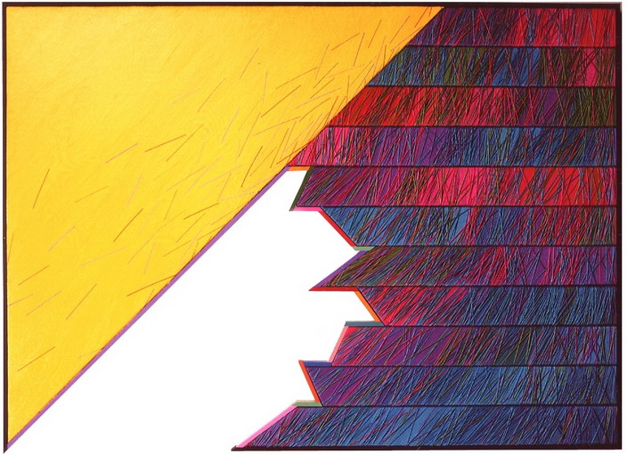 1982, acrylic and cotton yarn on panel (priv.coll.)
