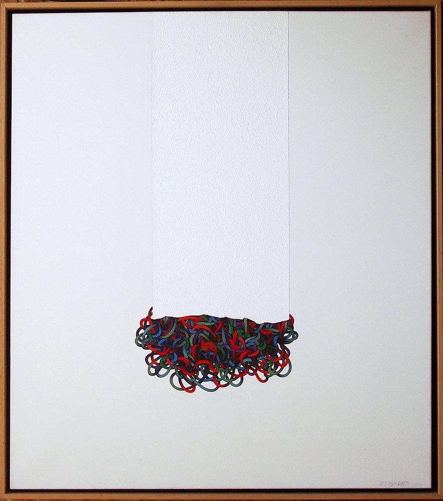 HIDDEN (Nascosto) 1994, 80x90 cm, Acrylic color on canvas (priv. coll:)