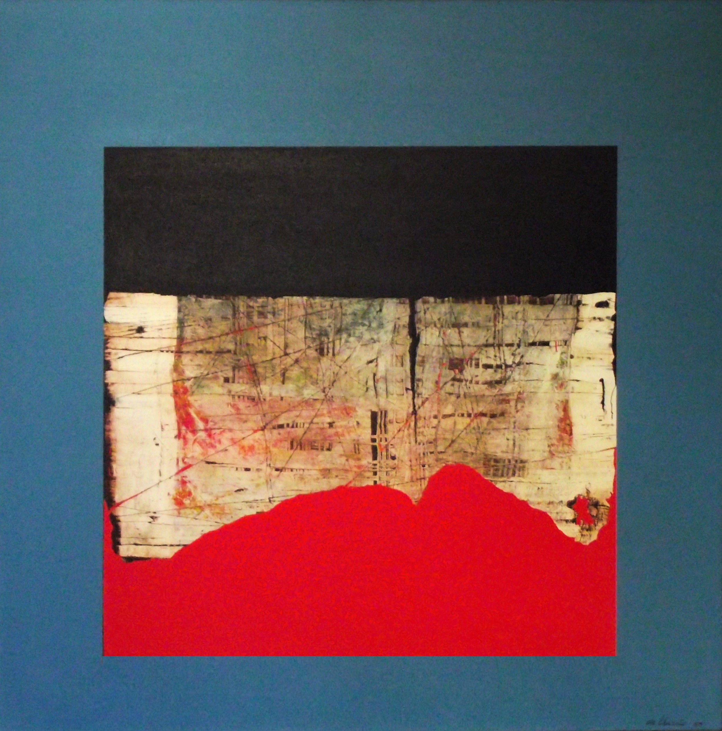 1975, frammento, 90x90 cm, oil and acrylic on canvas Leonardesca 5RS (priv.coll.)