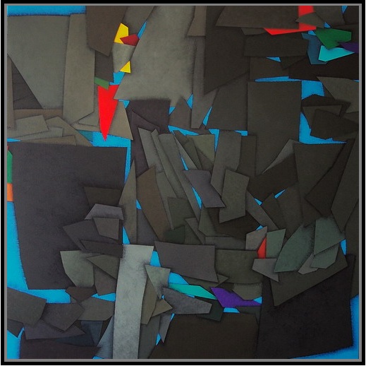 TERRAE MOTUS ( Earthquake ) (1), cm 80x80, acrylic on linen canvas
