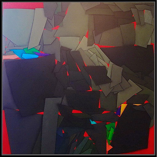 TERRAE MOTUS ( Earthquake ) (2), cm 120x120, acrylic on linen canvas