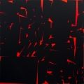 TERRAE MOTUS ( Earthquake ),  slate, acrylic and pumice of Lipari on linen canvas, 100x100 cm