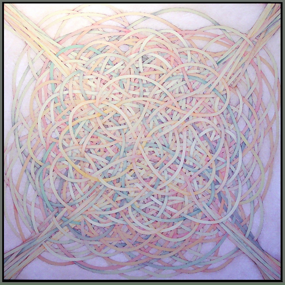 SPRING NEST (Nido di Primavera), 80x80 cm, acrylic color on canvas