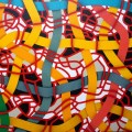 La rete rossa, cm 40x30, acrylic color on linen canvas