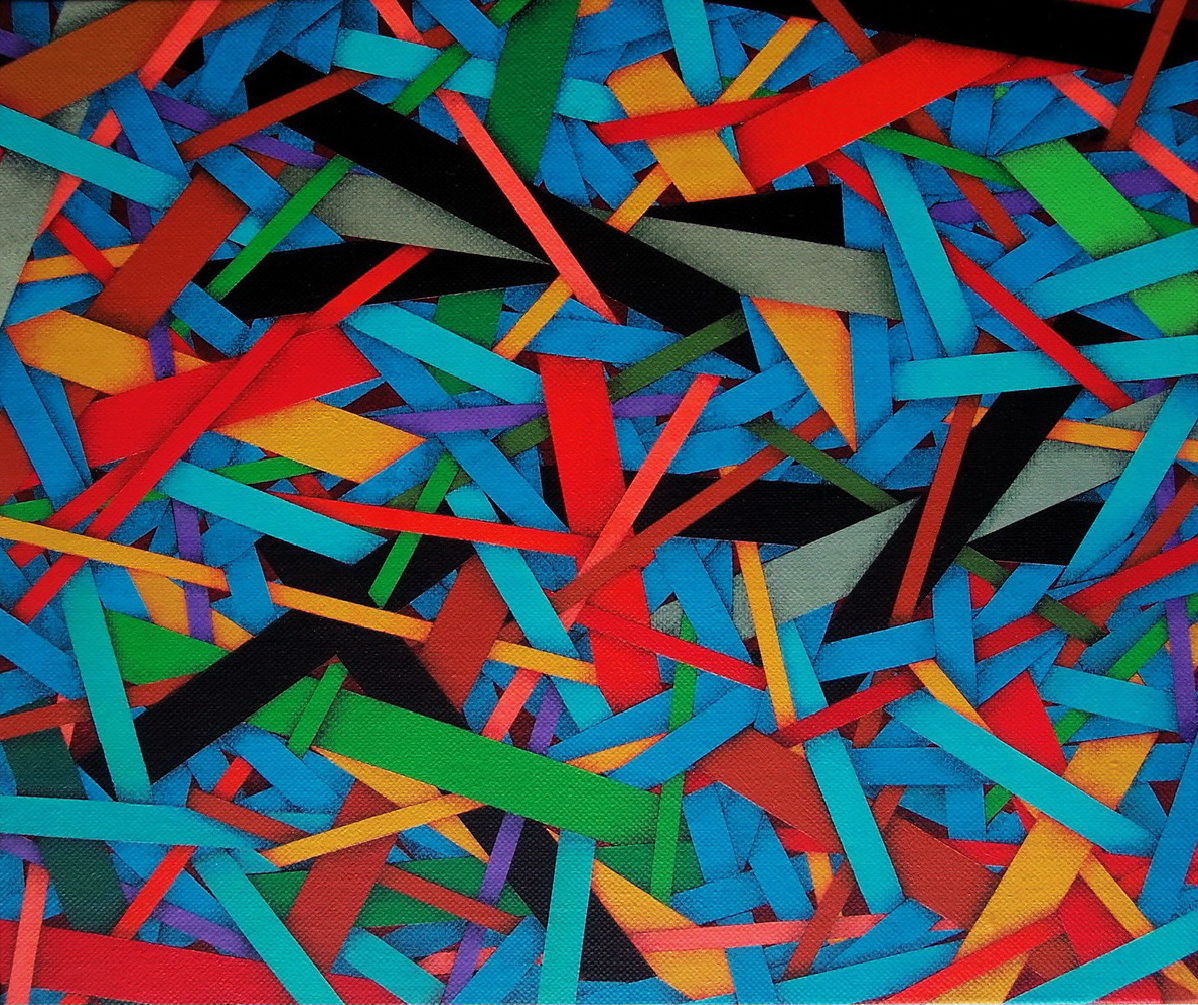 Accumulation (140), cm 30 x 25, acrylic color on canvas