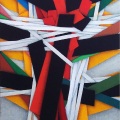 TRALICCIO, Power pole 18, cm 30x40, acrylic color on canvas on poplar panel