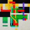 Under construction  (Terminal), cm 40x40, acrylic color on linen canvas