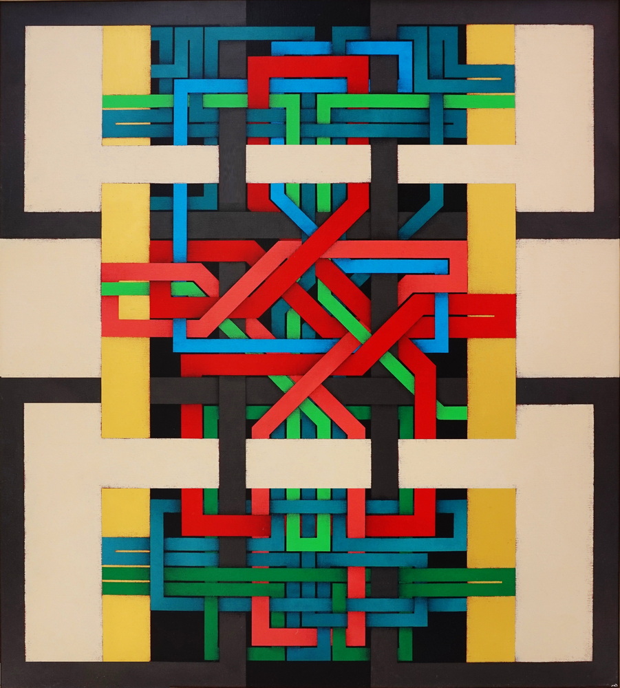 2008. Labirinto, (circuito interrotto 5),  cm 90 x 100, acrylic color on canvas