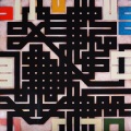 Labirinto, acrylic color on canvas, 70x70 cm