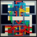 2008 - interrupted labyrinth, cm 70x70, acrylic color on canvas