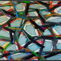 The net (9), cm 200x145, acrylic color on linen canvas