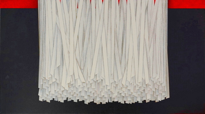Hanging , cm 70 x 40, acrylic  color on  linen canvas